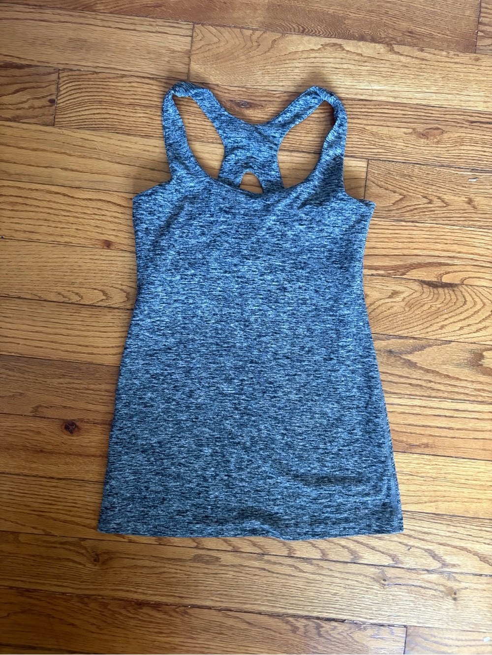 Beyond Yoga Spacedye Heather Charcoal Grey Racerback Tank Top Size L